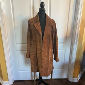 Dennis Basso Tan Suede Trench Coat